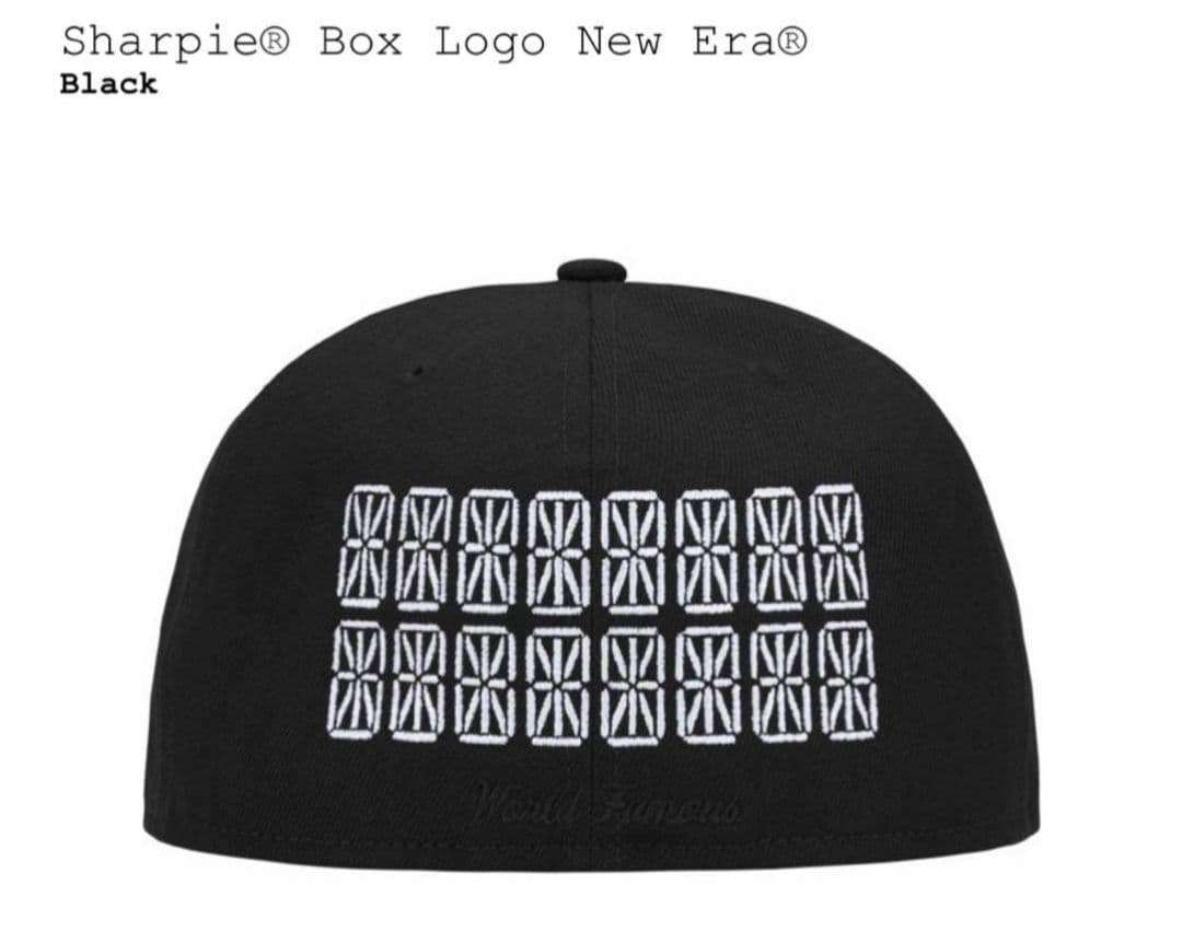 Supreme Sharpie Box Logo New Era7 1/2(黒)