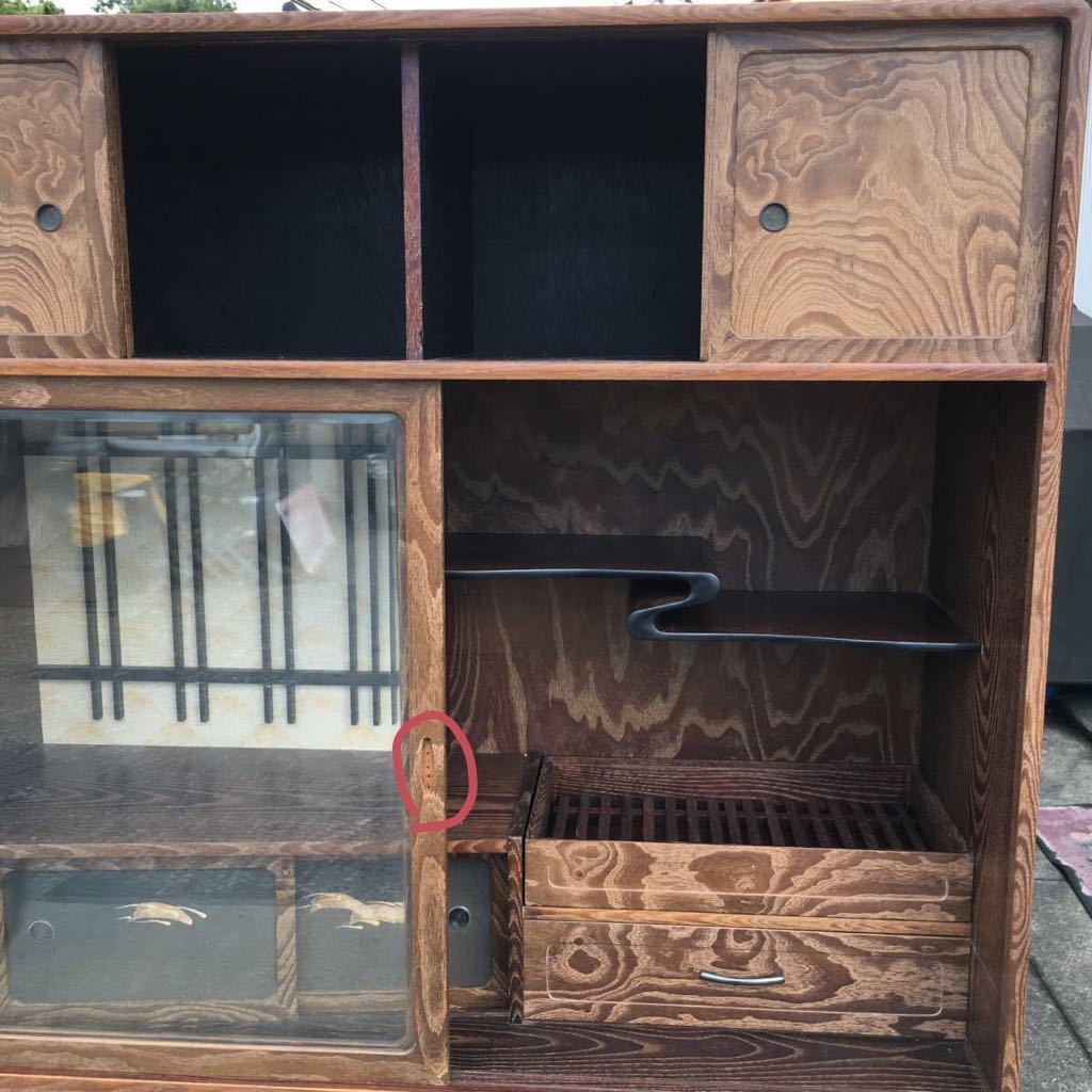 昭和レトロ和家具 飾り棚 茶箪笥 アンティーク収納棚 古民家 和室 茶室 食器棚