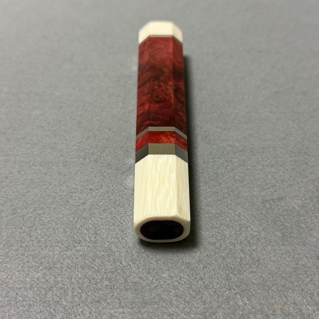 三段銀巻 人工象牙 柳刃330 スタビライズドウッド 柳刃尺一 包丁の柄f