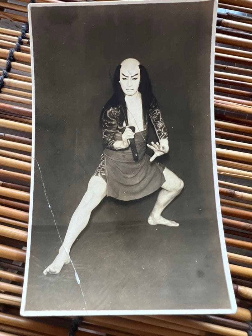 希少 1950年 歌舞伎 浄瑠璃 写真 カード ５枚