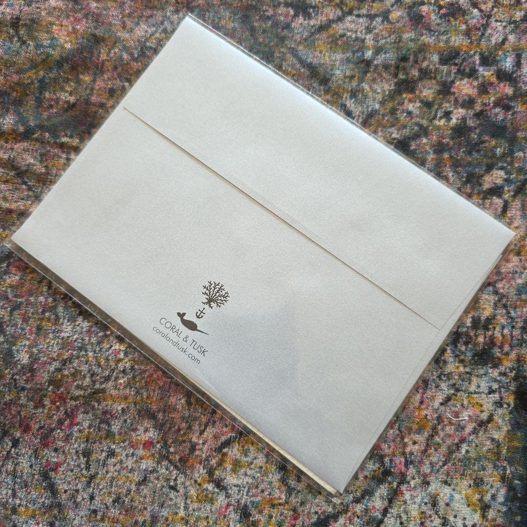 CORAL&TUSK　　 ティータオル+刺繍カード 2点セット