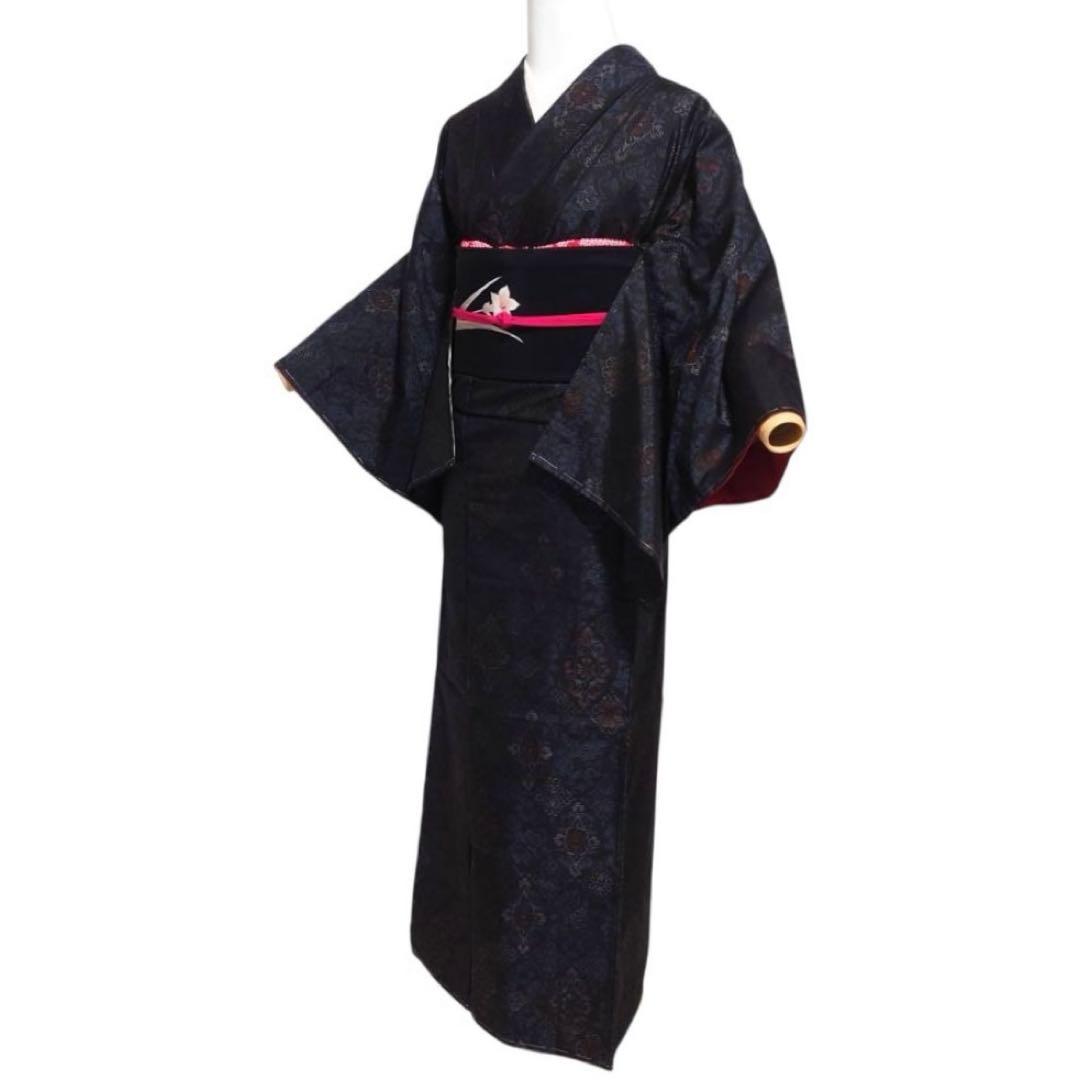 未使用近い　美品　袷　証紙　大島紬　フルセット