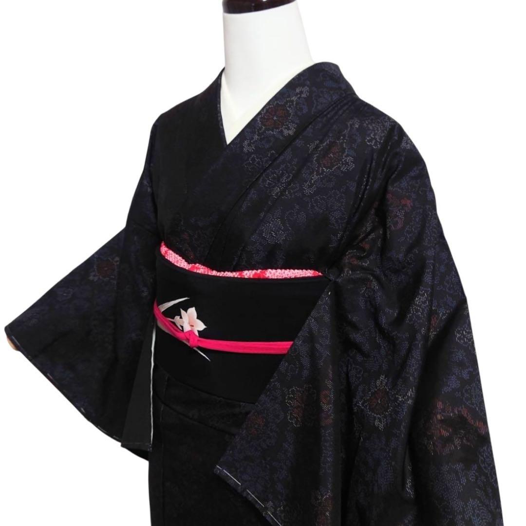 未使用近い　美品　袷　証紙　大島紬　フルセット