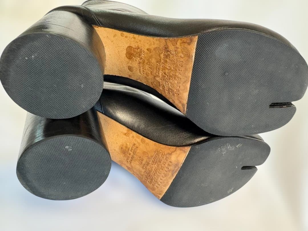 メゾンマルジェラ　黒 タビ　ブーツ　 高ヒールブーティ　ショートブーツ