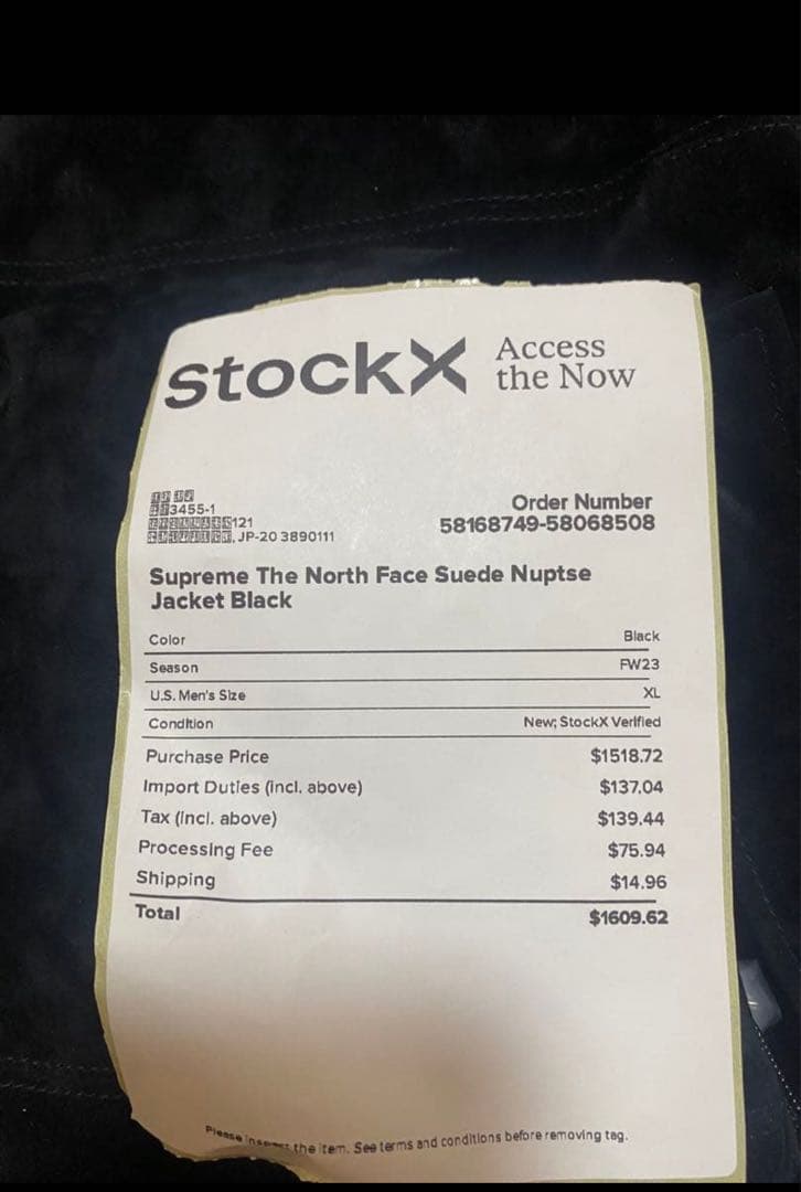 ジャケット・アウター Supreme North Face Suede Nuptse Jacket