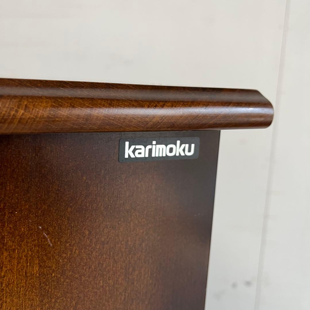 オールド karimoku コロニアル 花台 電話台 昭和レトロ z386