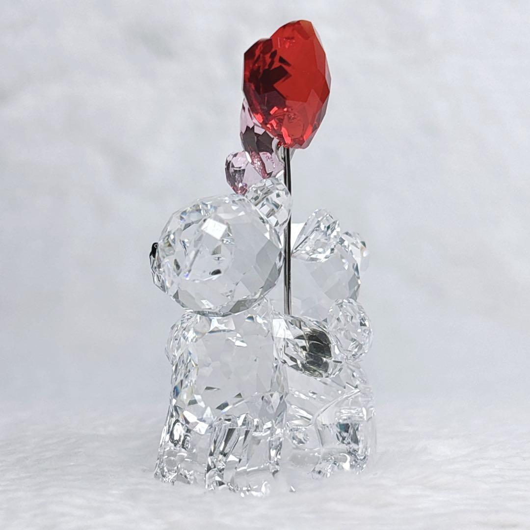 置物 SWAROVSKI Crystal Bear Heart Balloons
