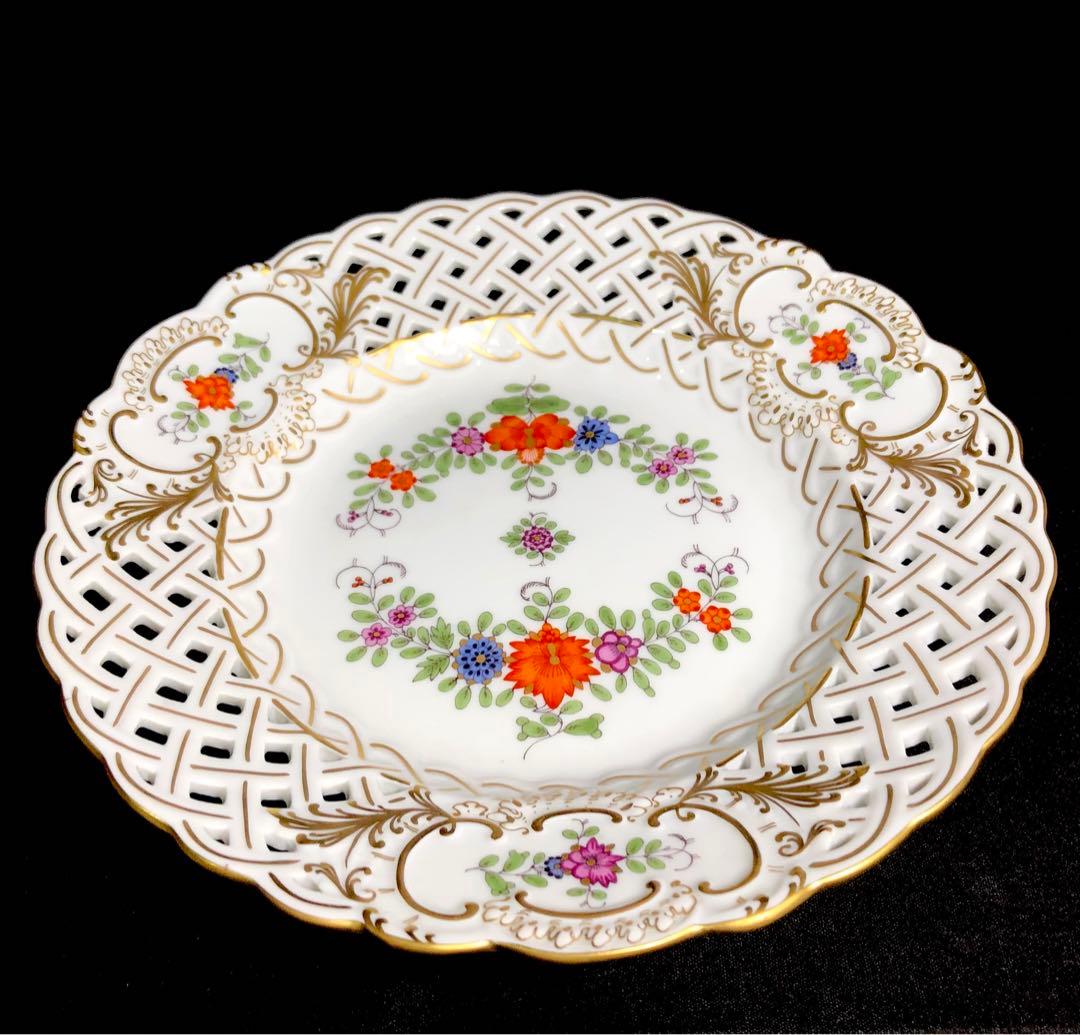 Meissenマイセン /極美品 1級品 上級多彩色インドの華