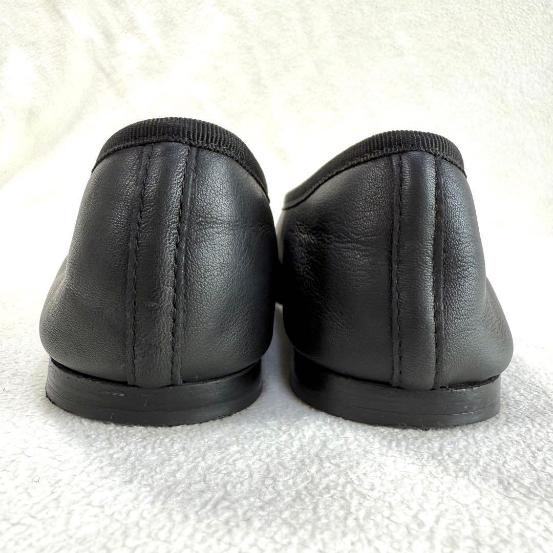 極美品・箱付✨レペット リルー バレエフラット レザー ブラック 37