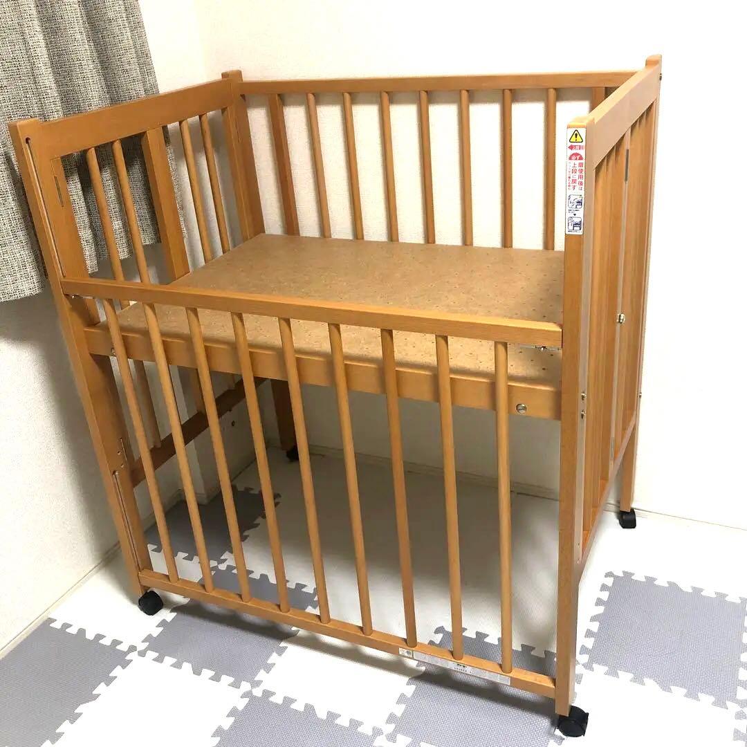 「ワンタッチハイベッド　クール★ミニ」 日本製ベビーベッド 石崎家具