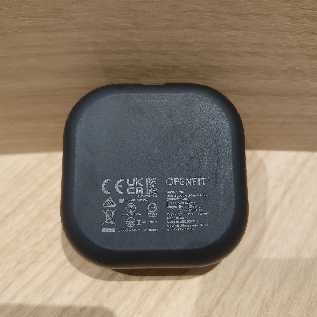 K*e様 SHOKZ オープンフィット ワイヤレスイヤホン ブラック 充電ケース