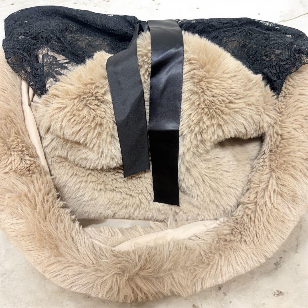 【THEfancys】もふもふファー 斜め掛けスリング バッグ