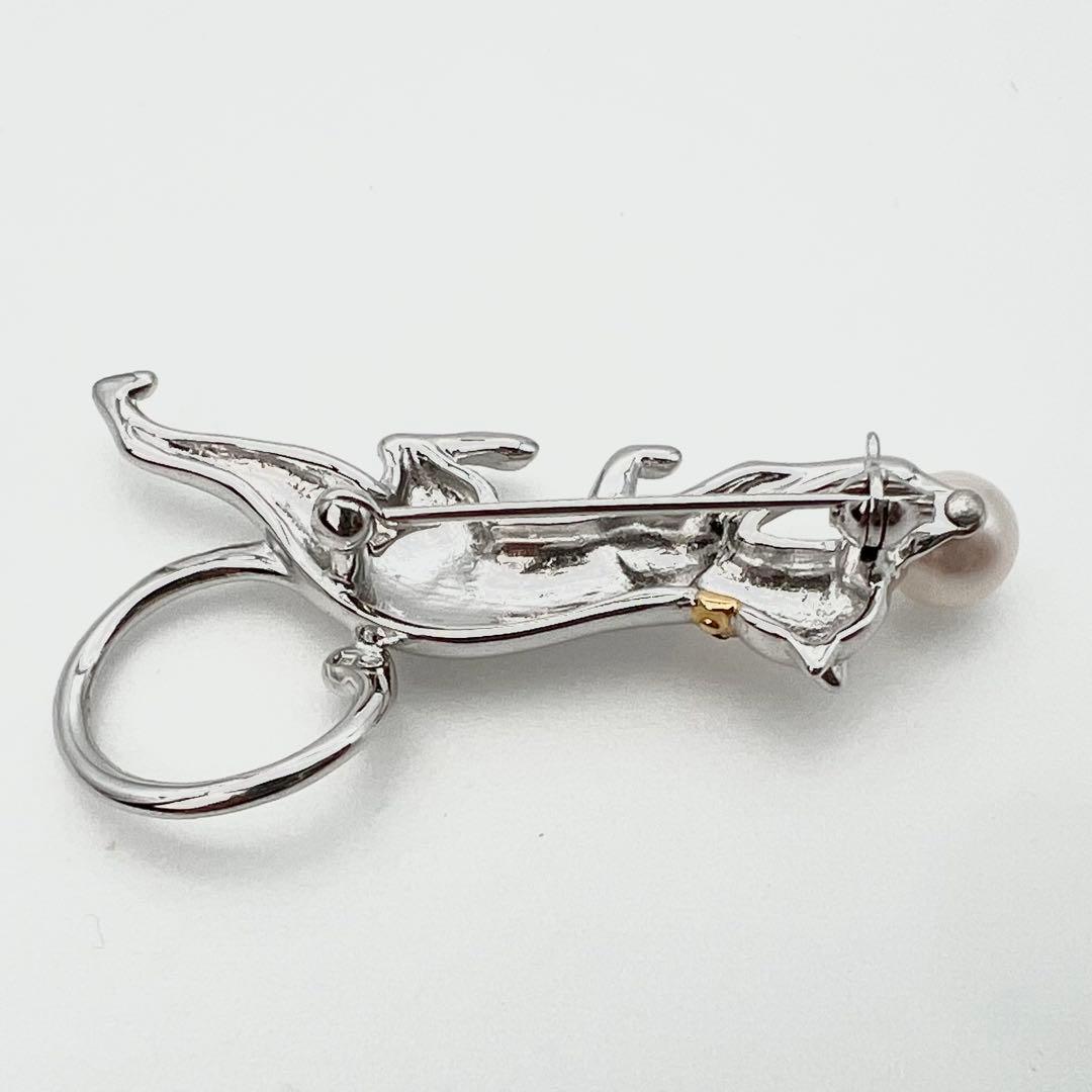 MIKIMOTO ミキモト ブローチ コサージュ パール 真珠 猫 キャット
