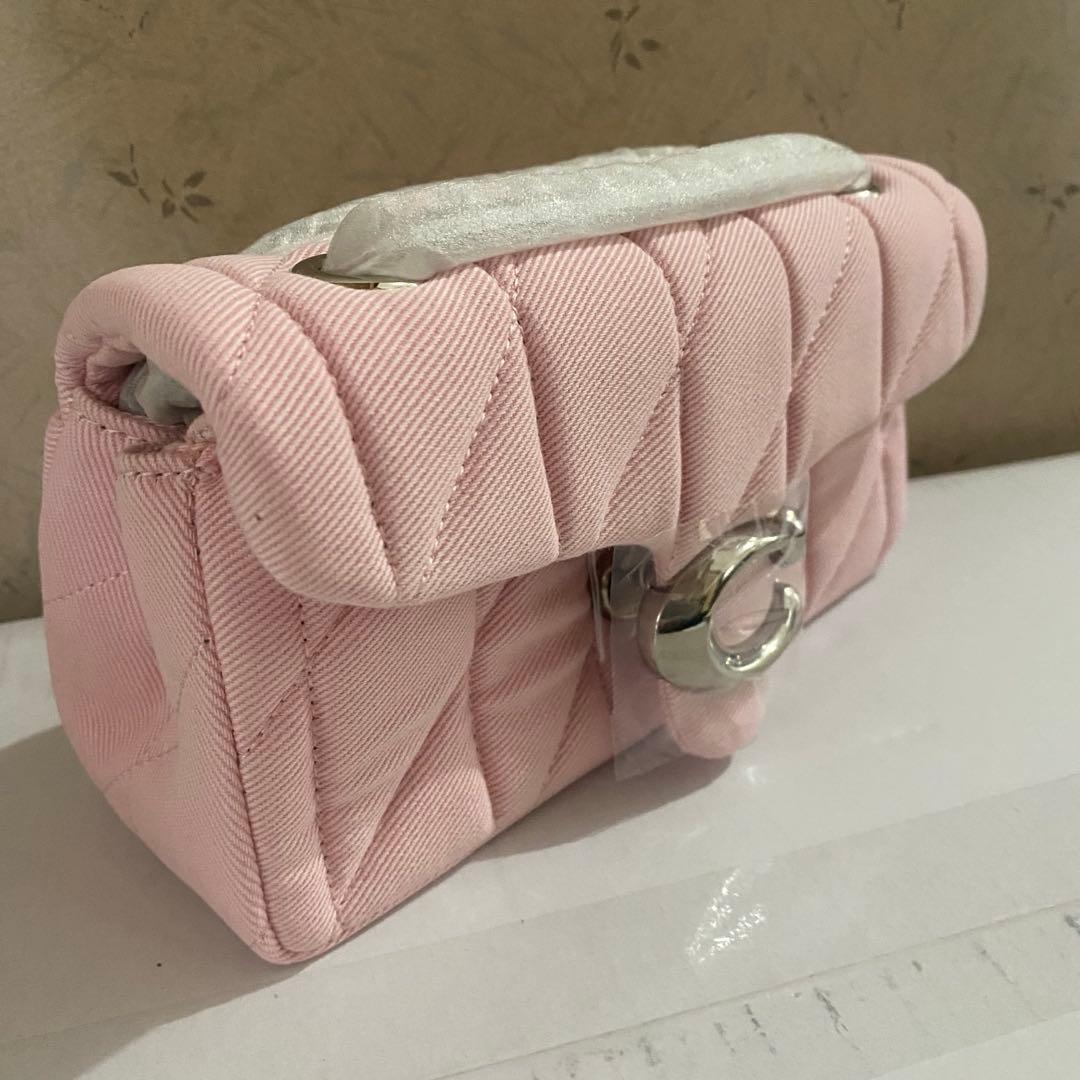 新品 COACH タビー ショルダー バッグ 20・キルティング　CBG33