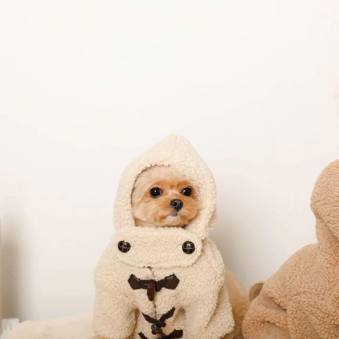 モンシェリ　ダッフルコート　アイボリーSサイズ