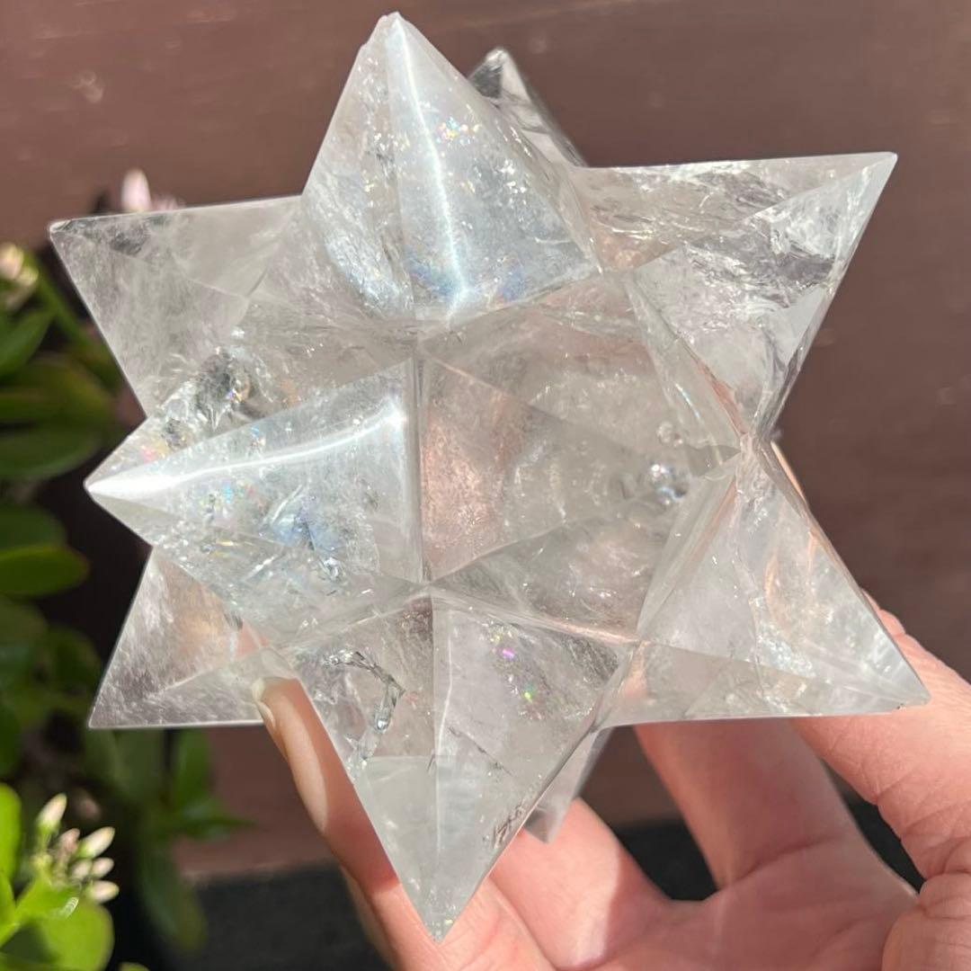 ※訳あり品 虹入り アステロイド 水晶 天然石 パワーストーン