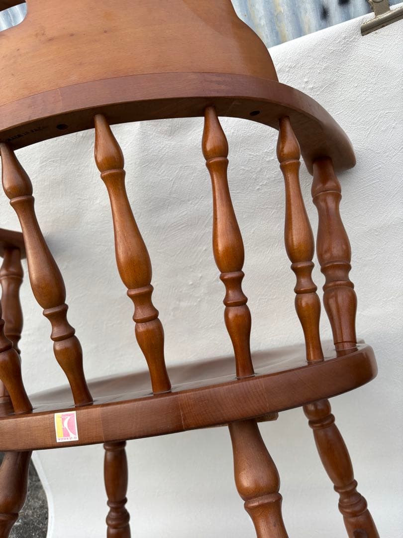 アンティークな飛騨産業 キツツキ ウィンザーチェアー　きれい　木製チェア　ラスト