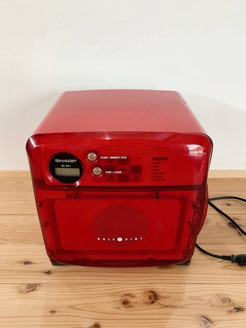 レトロ電子レンジ SHARP RE-HP1 スケルトンレッド シャープ
