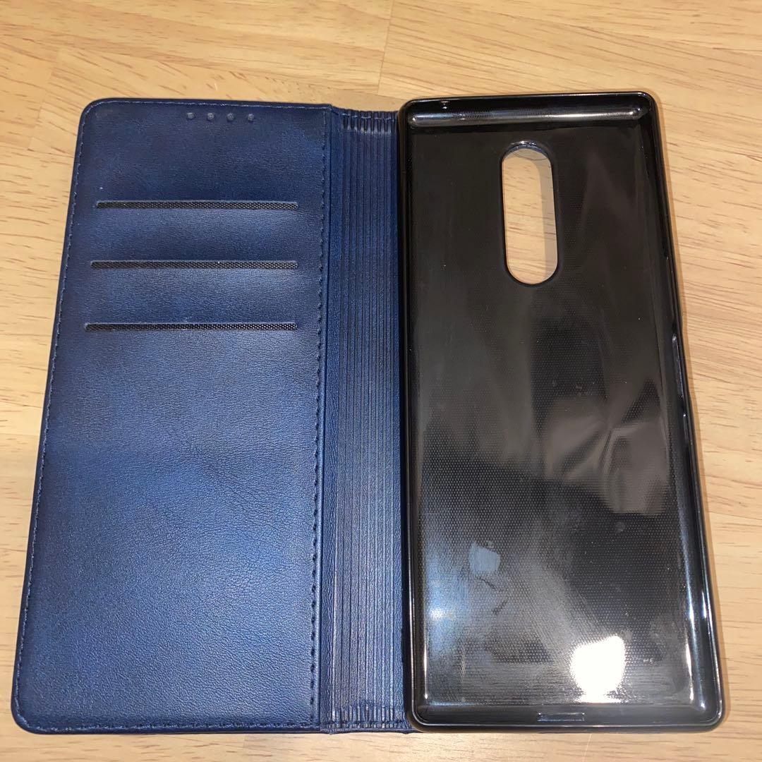 Xperia1 SOV40 ブラック本体　手帳型ケースと箱付き