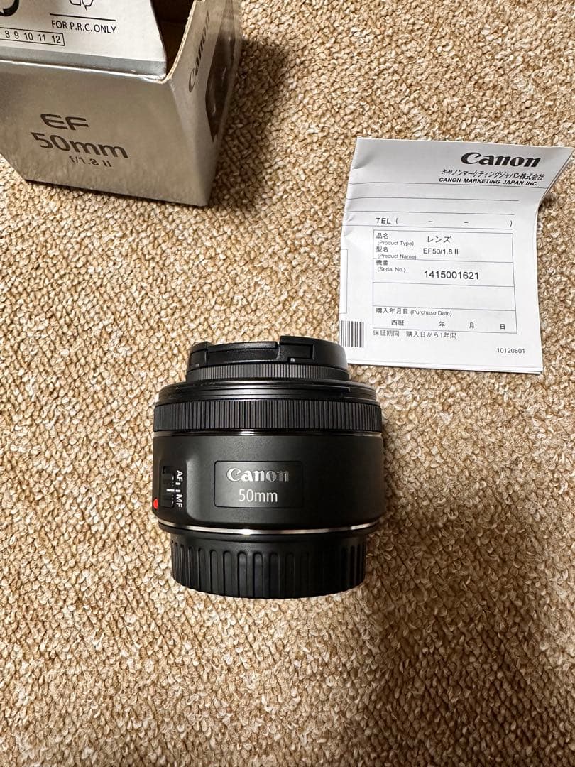 Canon EF50mm f/1.8stm レンズフード付き