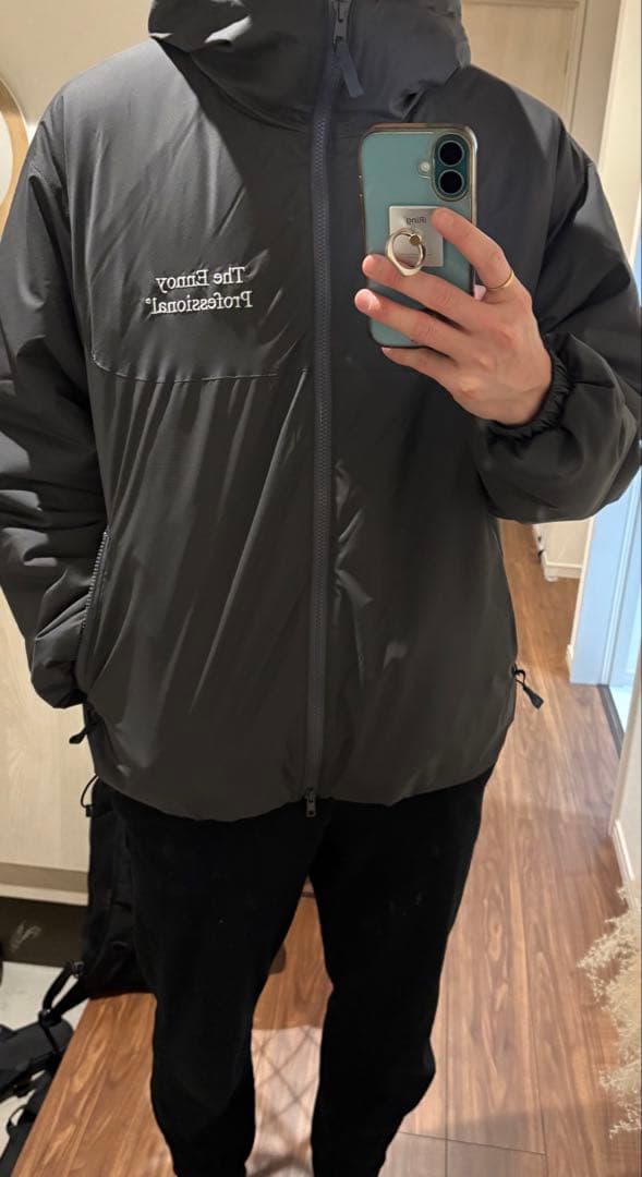 エンノイ ennoy PADDED NYLON HOODIE (GRAY) M