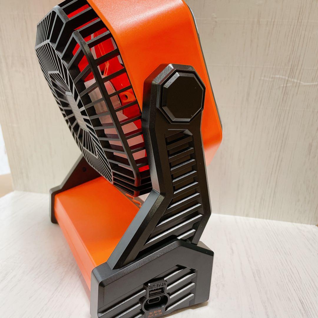 ✨新品未使用✨扇風機 キャンプ扇風機✨LEDライト付き✨吊り下げ 卓上 防災