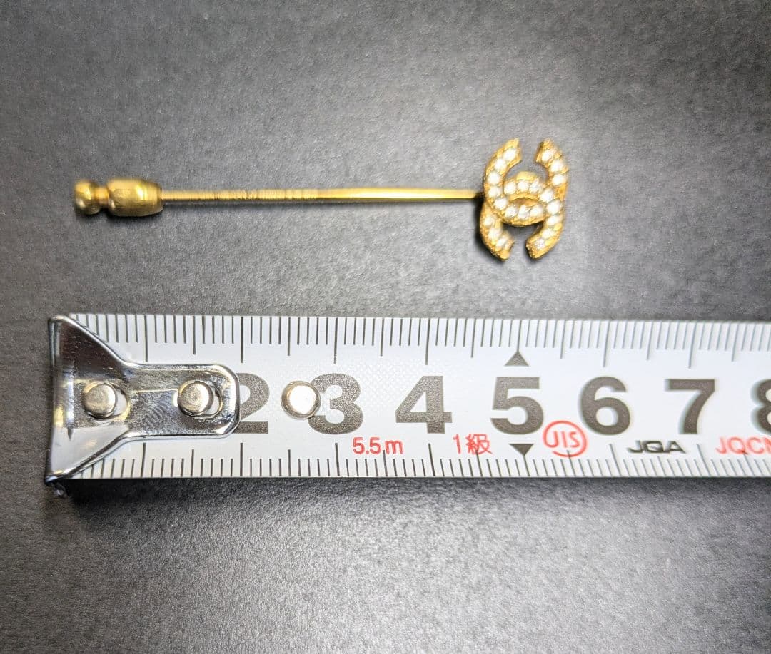 【美品】CHANEL ヴィンテージ　ピン　ブローチ　ココマーク　ゴールド