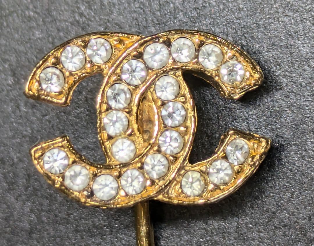 【美品】CHANEL ヴィンテージ　ピン　ブローチ　ココマーク　ゴールド