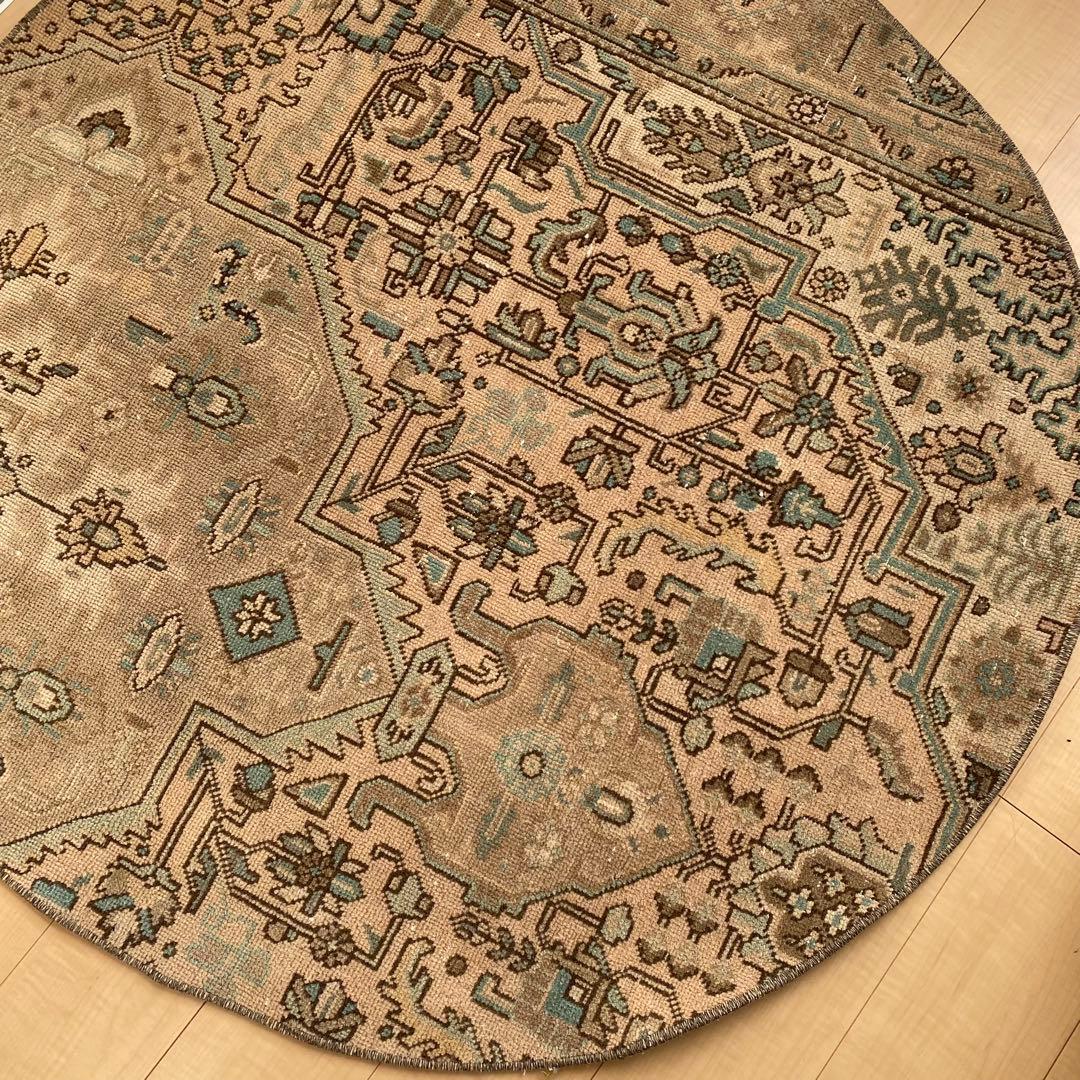 トルコ ヴィンテージラグ ラウンド サークル ターキッシュラグ