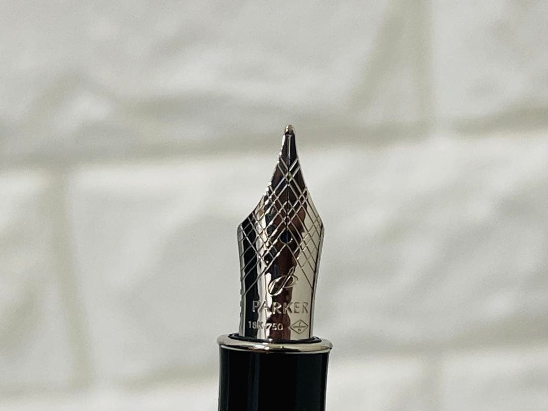 Parker ブラック 万年筆 K18 750
