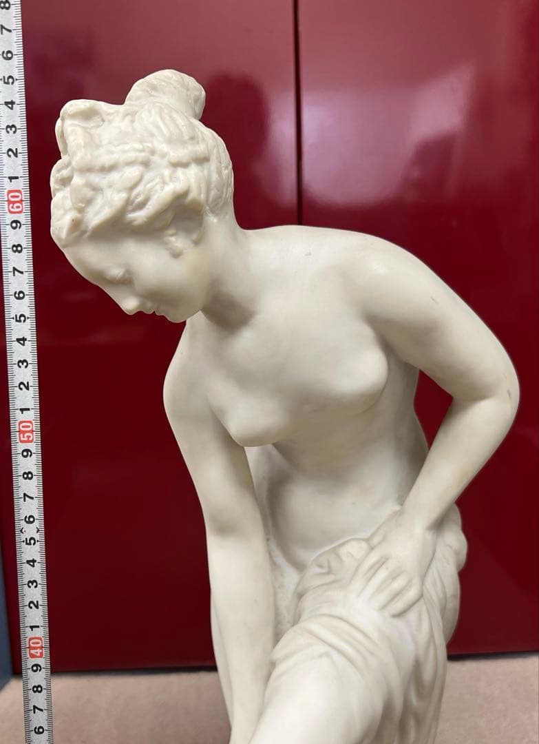 専用　大理石　女性裸婦像　高さ65.5㎝/17.4㌔　東Y7-1020☆1F