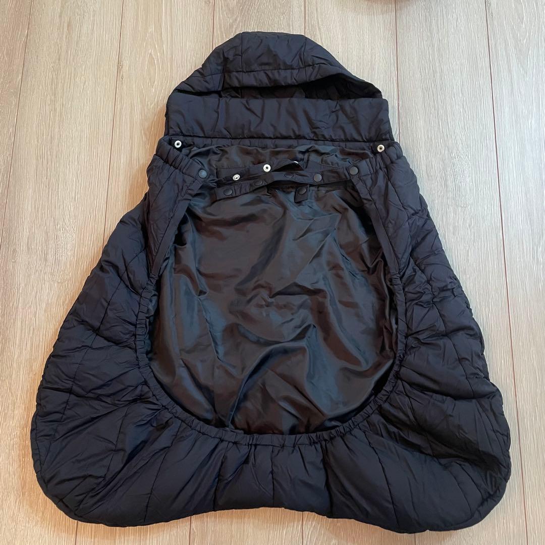 【美品】THE NORTH FACE 防寒ケープ ベビーブランケット　黒