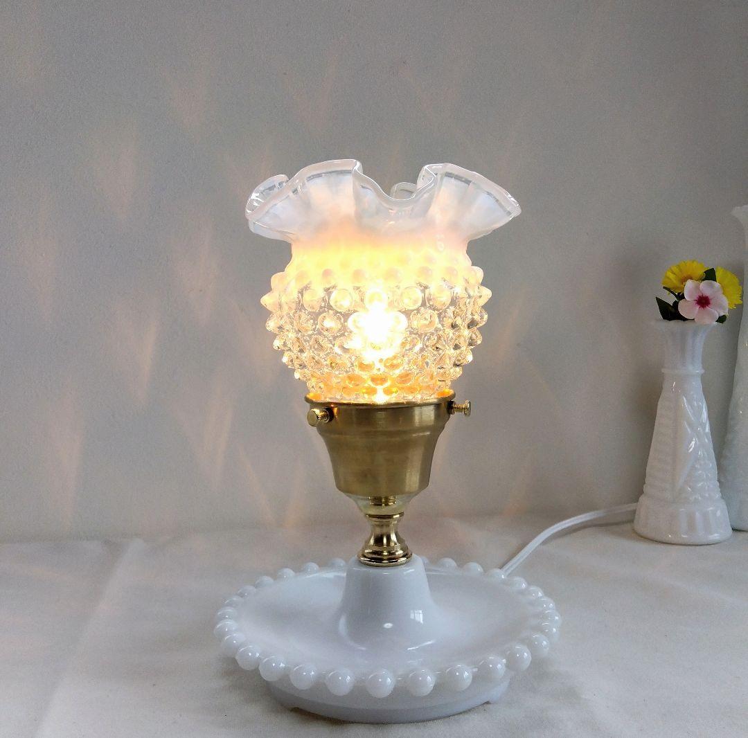 VTG フェントン フレンチ オパールセント ホブネイル ランプ