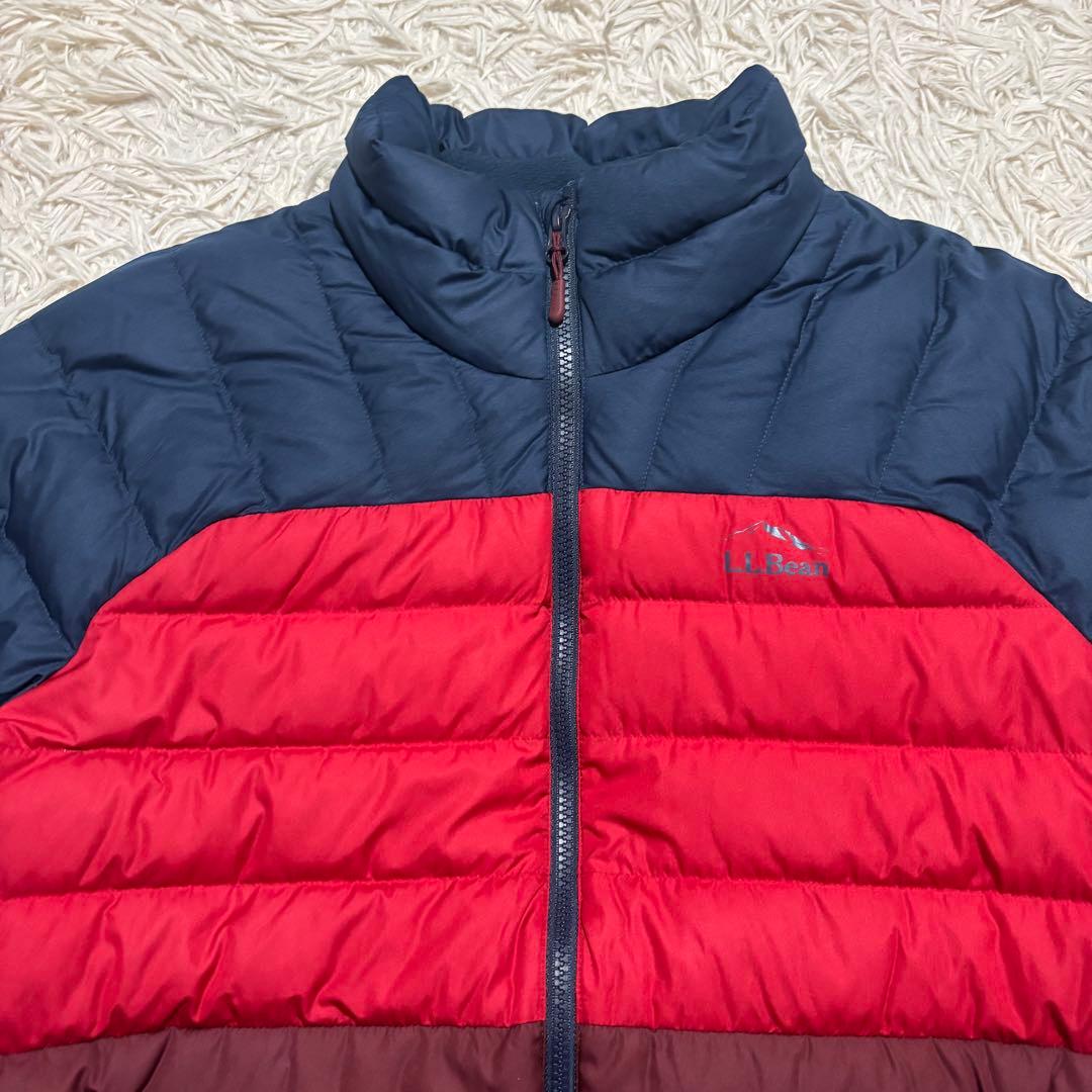 新品 エルエルビーン メンズビーンズダウンジャケットカラーブロック