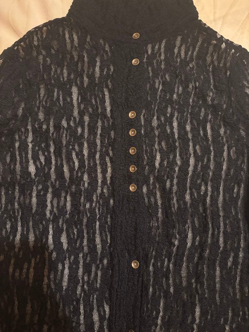 Eaphi TULLE LACE SHIRT ブラック