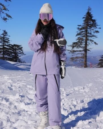 スキーウェア セットアップ L 紫 上下セット レディース パープル