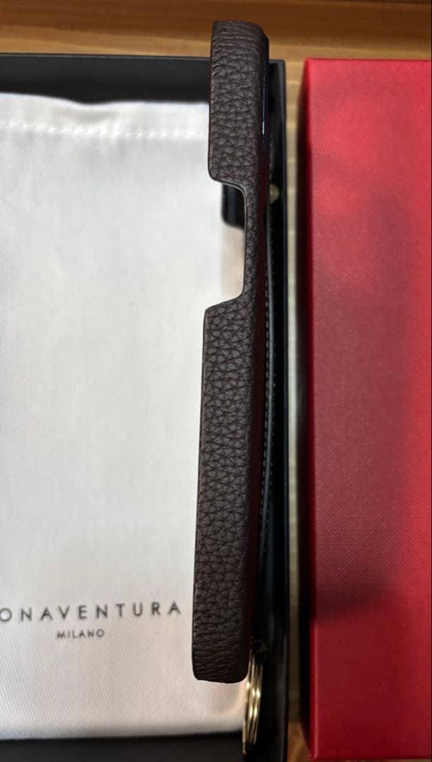 ボナベンチュラ ハンドル付き バックカバーケース シュリンクレザー