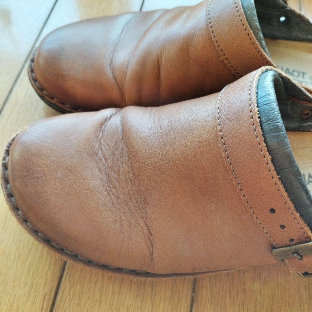 Naot ブラウンレザー サボサンダル37