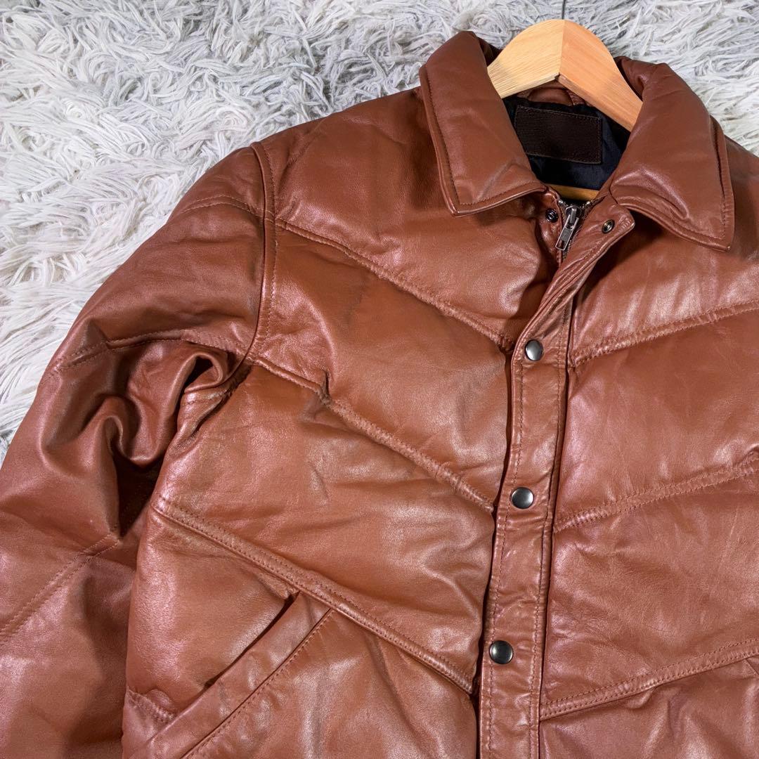 Liugoo Leathers 本革 馬革レザーダウンジャケット L