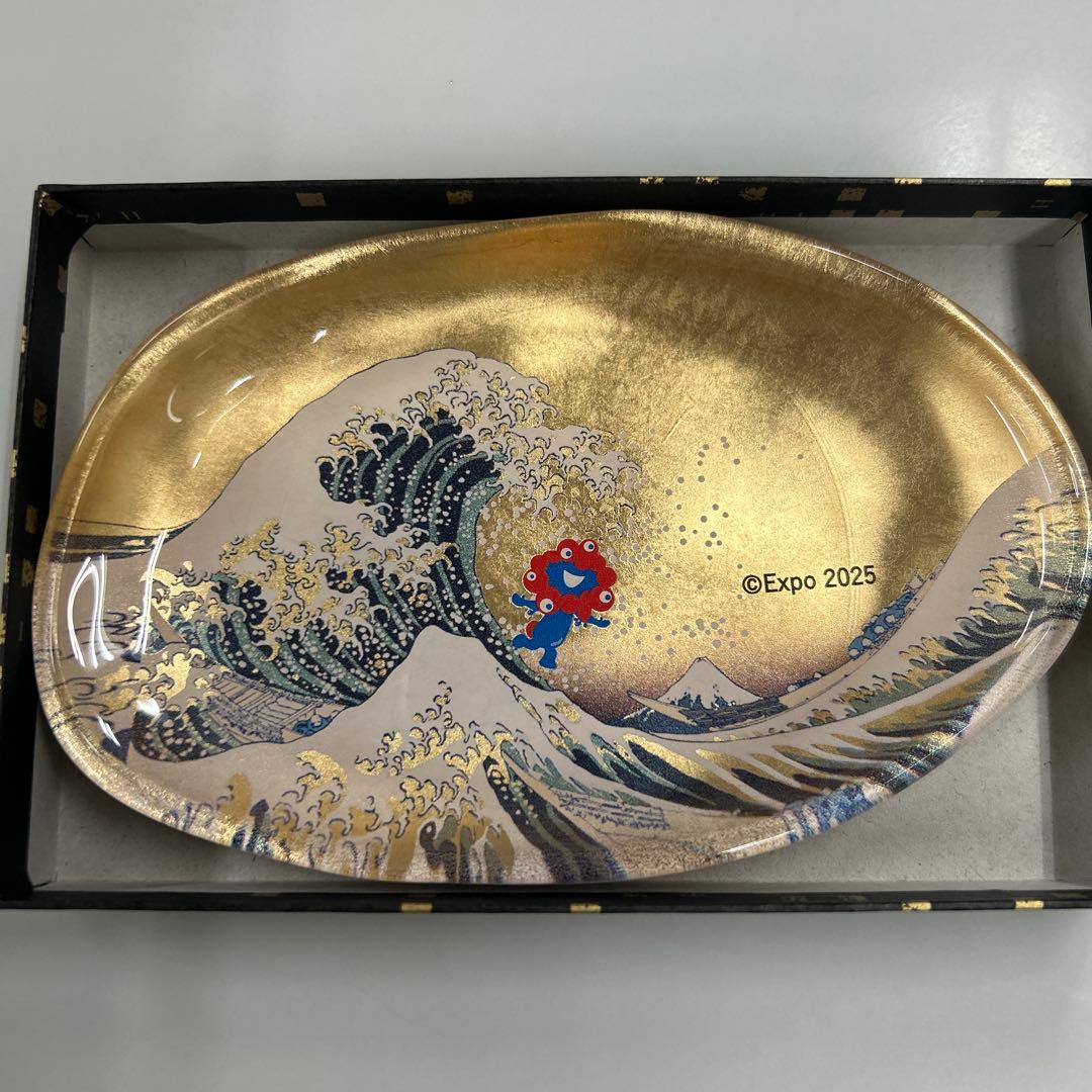 【るりあるりあ☆プロフ必読ください。】大阪万博トレー 箔一 ミャクミャク