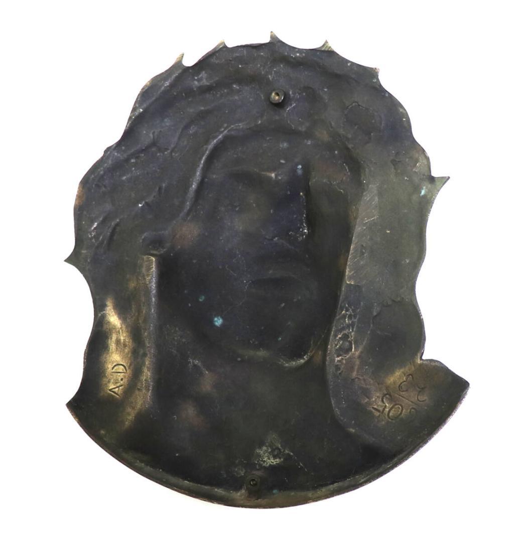 作家物 アンティークブロンズ製1860年頃 大型イエス・キリスト壁掛けフランス製