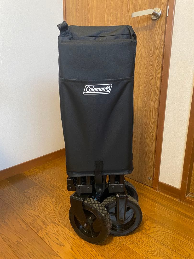 【美品】Coleman ワゴンメッシュ 【新品】ウッドロールテーブル セット