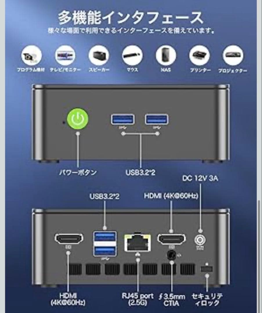 GMKtec Nucbox G3 Plus ミニPC