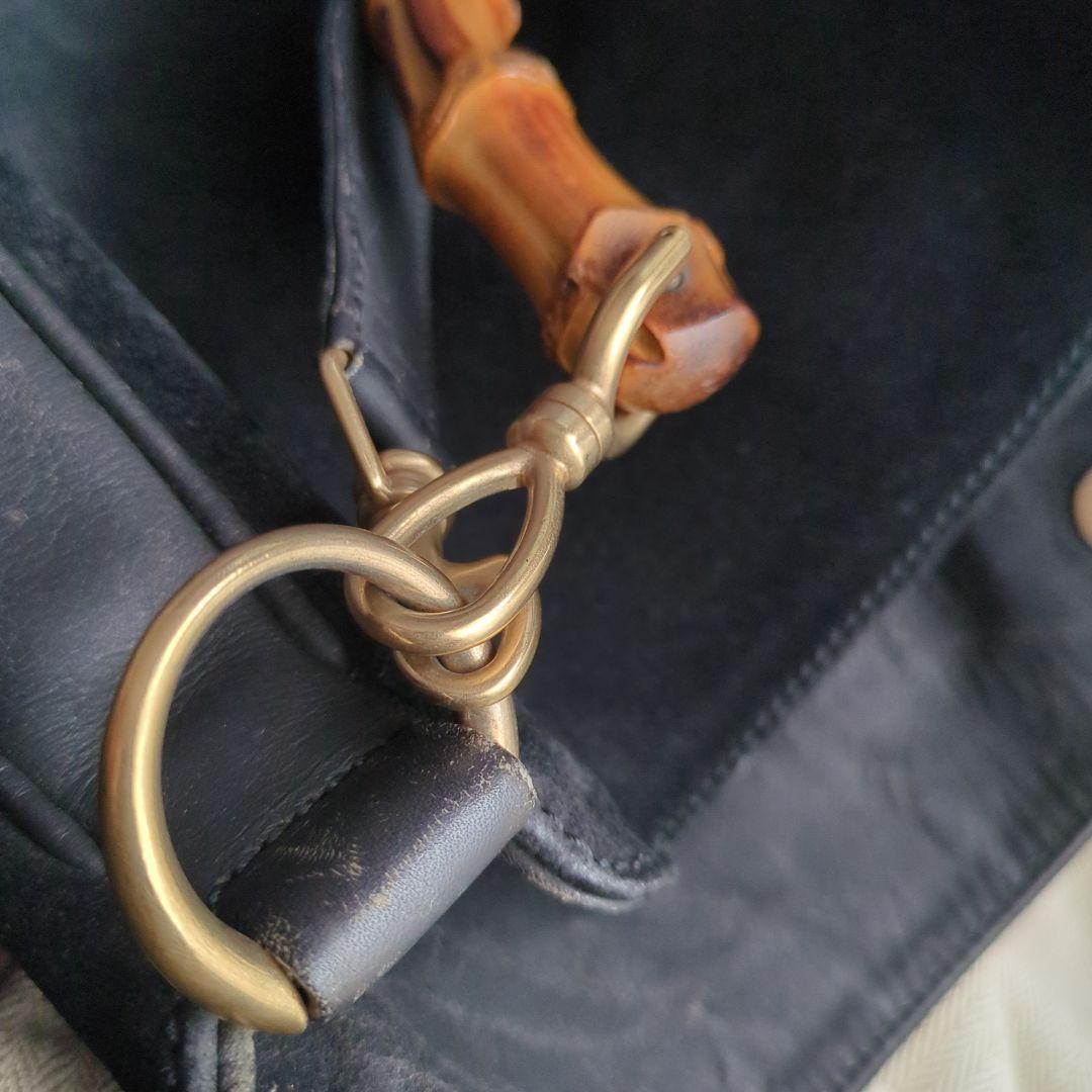 GUCCI　バンブー　ショルダーバック　スエード