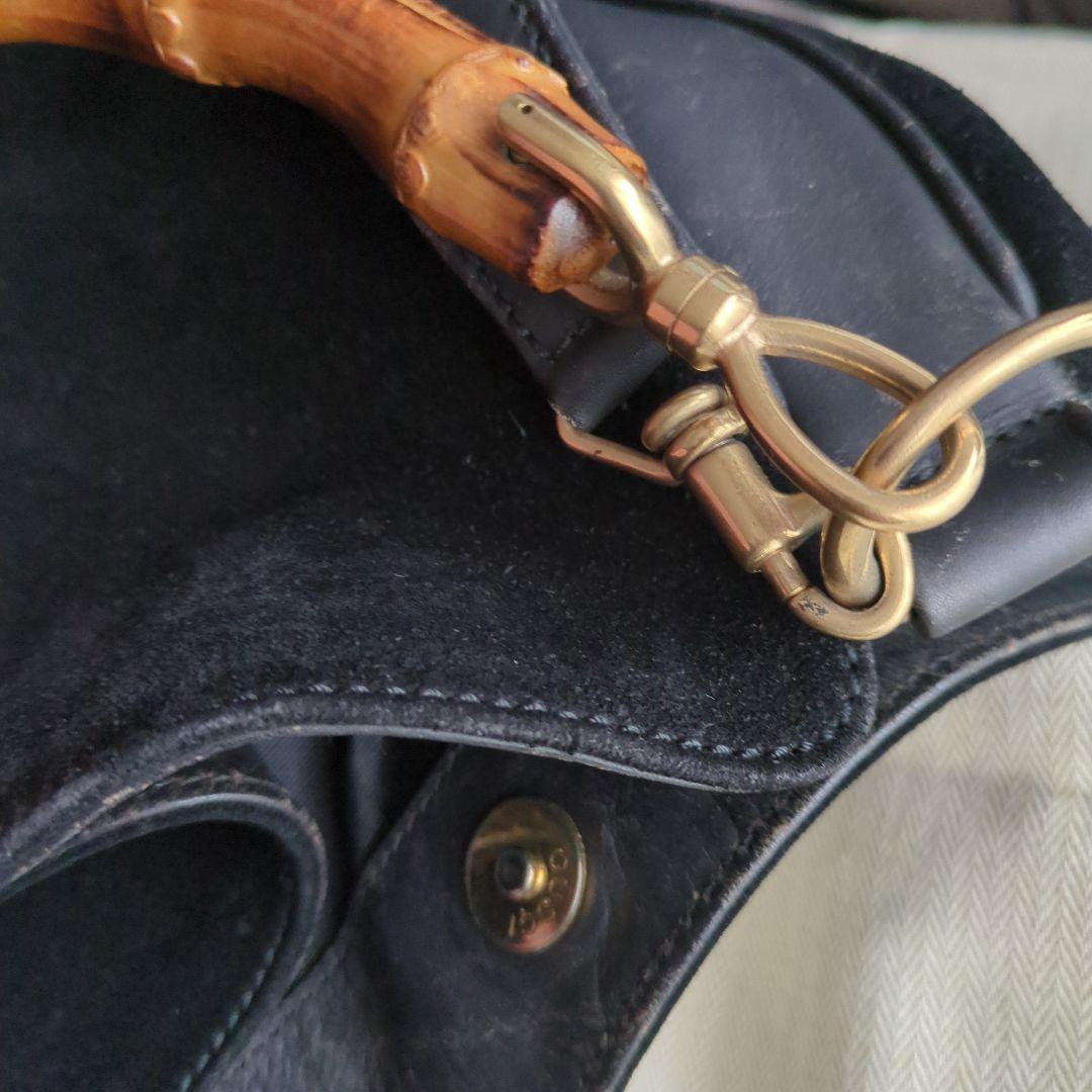 GUCCI　バンブー　ショルダーバック　スエード