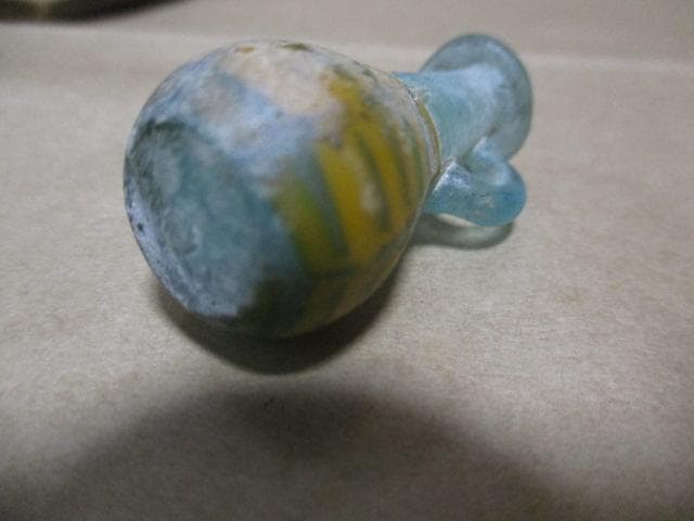 メソポタミア文明　コアガラス　香油瓶　X17-3M　２４２２