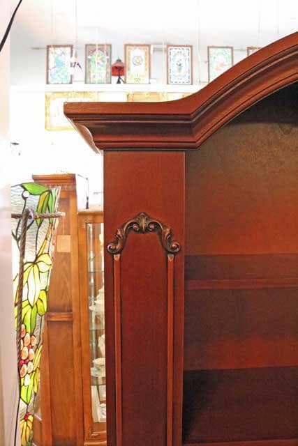 ブックケース イタリア 完成品 木製 本棚 アンティーク調