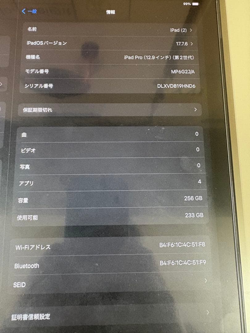 iPad Pro (12.9インチ) 第2世代 256GB