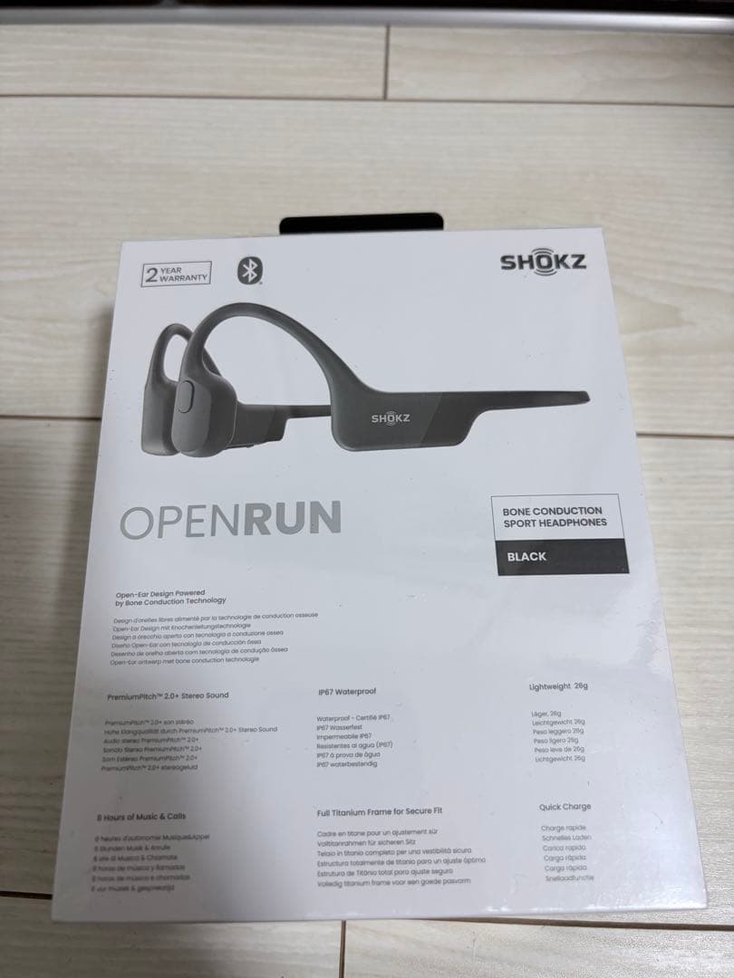 SHOKZ OPENRUN 骨伝導ヘッドフォン ブラック
