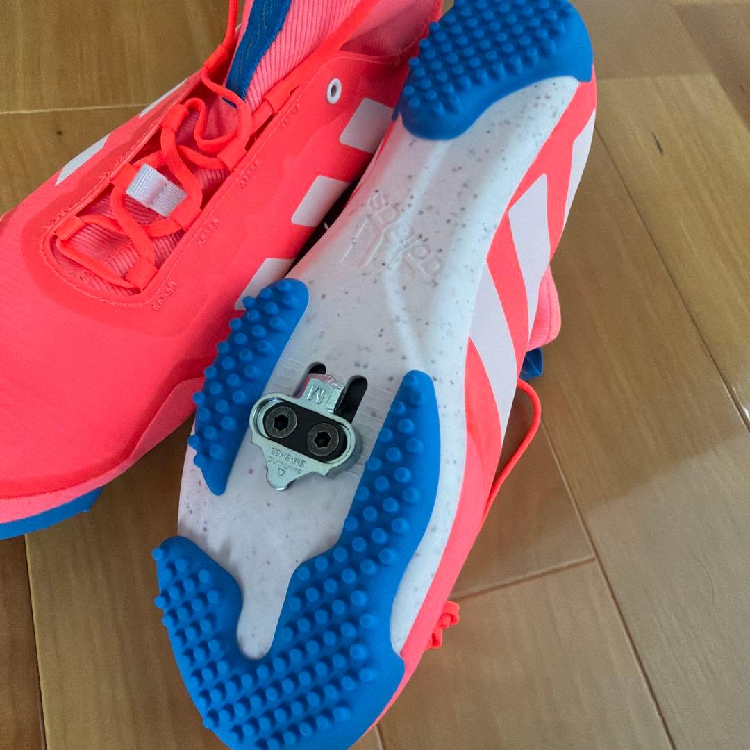 adidas ピンク ロードバイクハイカットシューズサイズ26.5
